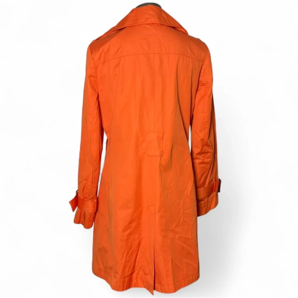 Michael Kors Orange Trench Coat Rain Jacket Womens Medium